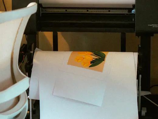 Large-format printer producing a poster